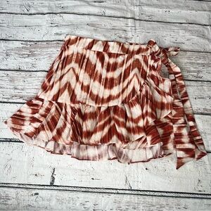NWT Banana Republic Printed Linen Wrap Skirt Size LP
